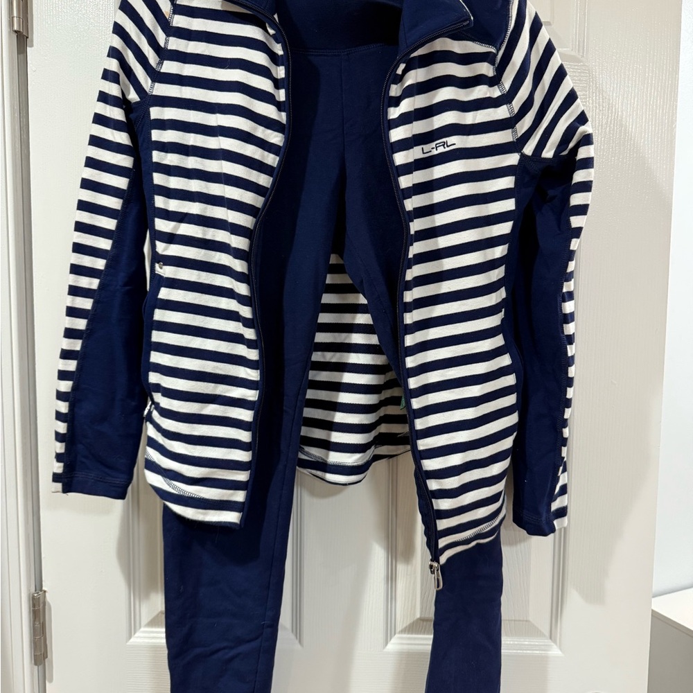 RLX Ralph Lauren Navy and White Striped Jacket